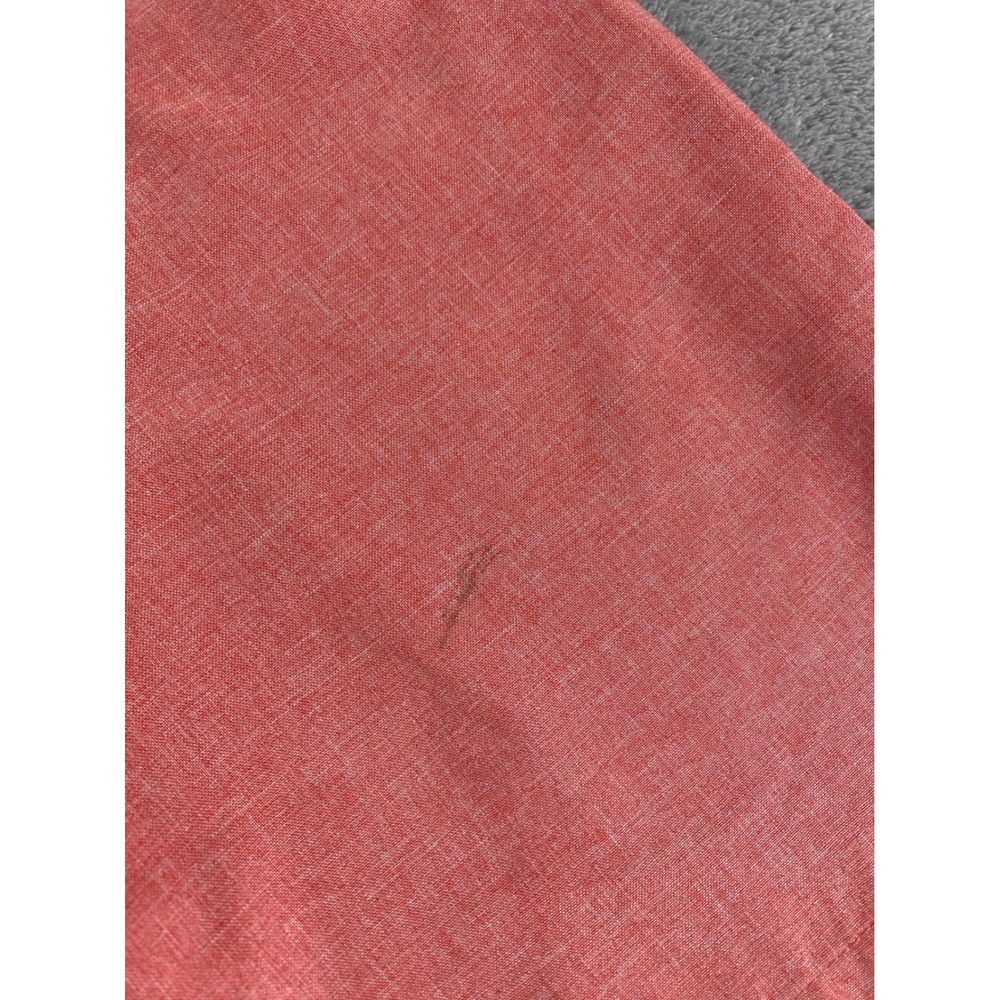 Havanera Co Mens XL‎ Coral Orange Short Sleeve Button Down Camp Shirt Guayabera - Picture 9 of 10